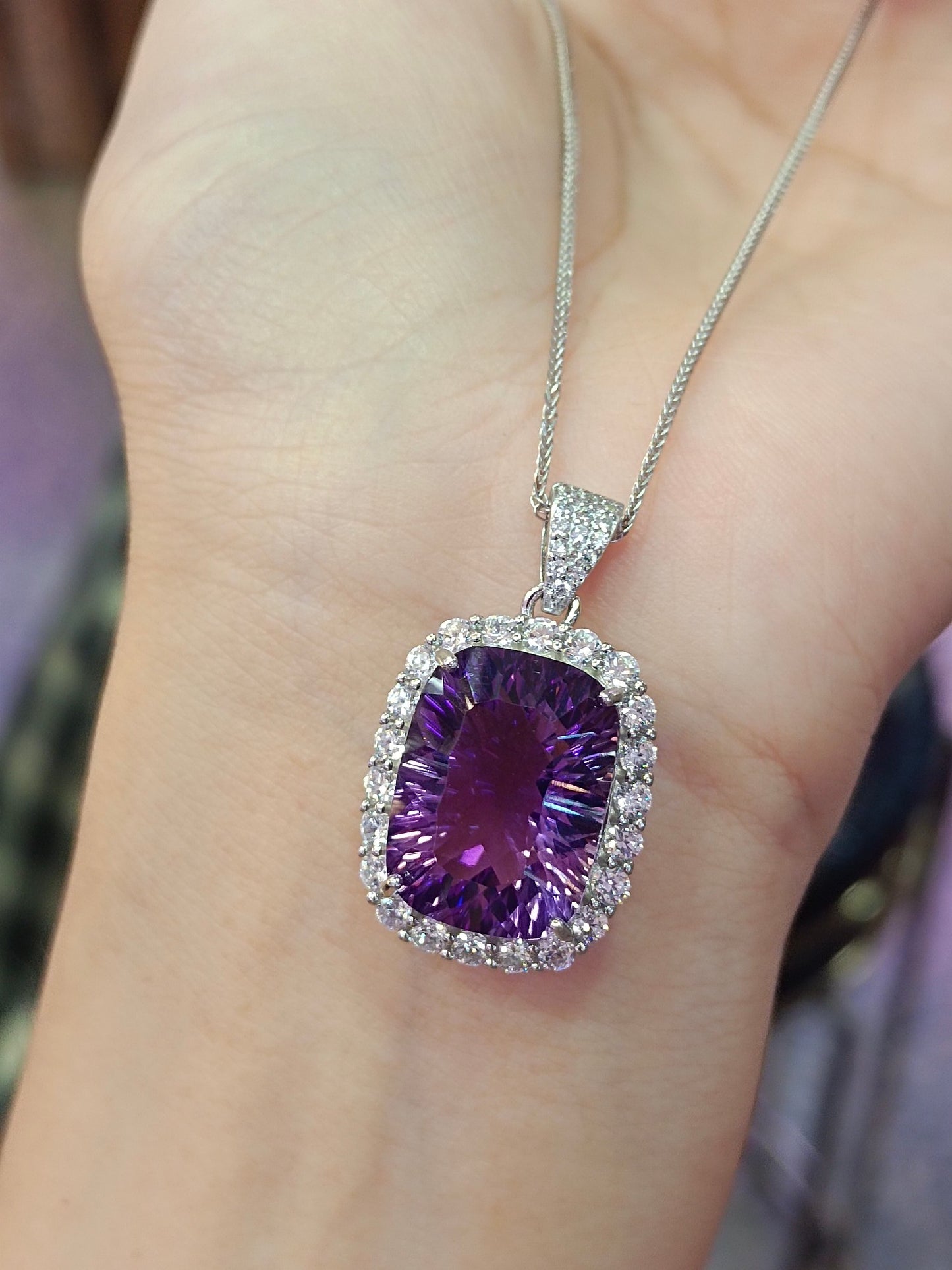 Luxurious Natural Amethyst Jewelry Pendant - Mystic Purple Glow