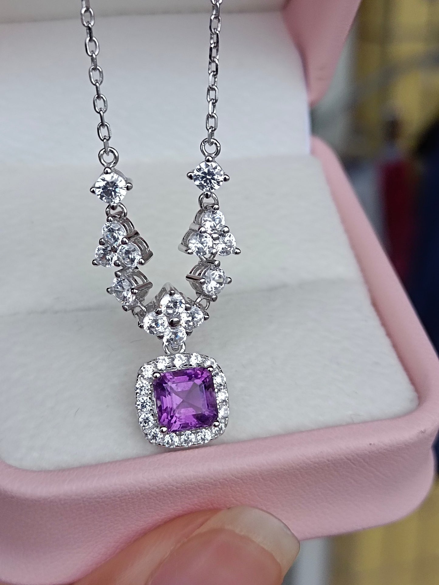 Kalung Amethyst Asli yang Indah - Permata Cinta Setia, Kebijaksanaan dan Keberanian