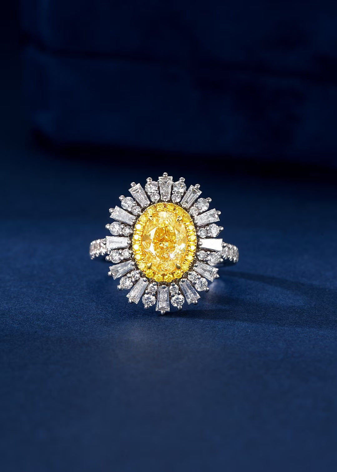 13# Two-Way Wearable Diamond Ring - Exclusive Jewelry Piece - Yellow Diamond Ring