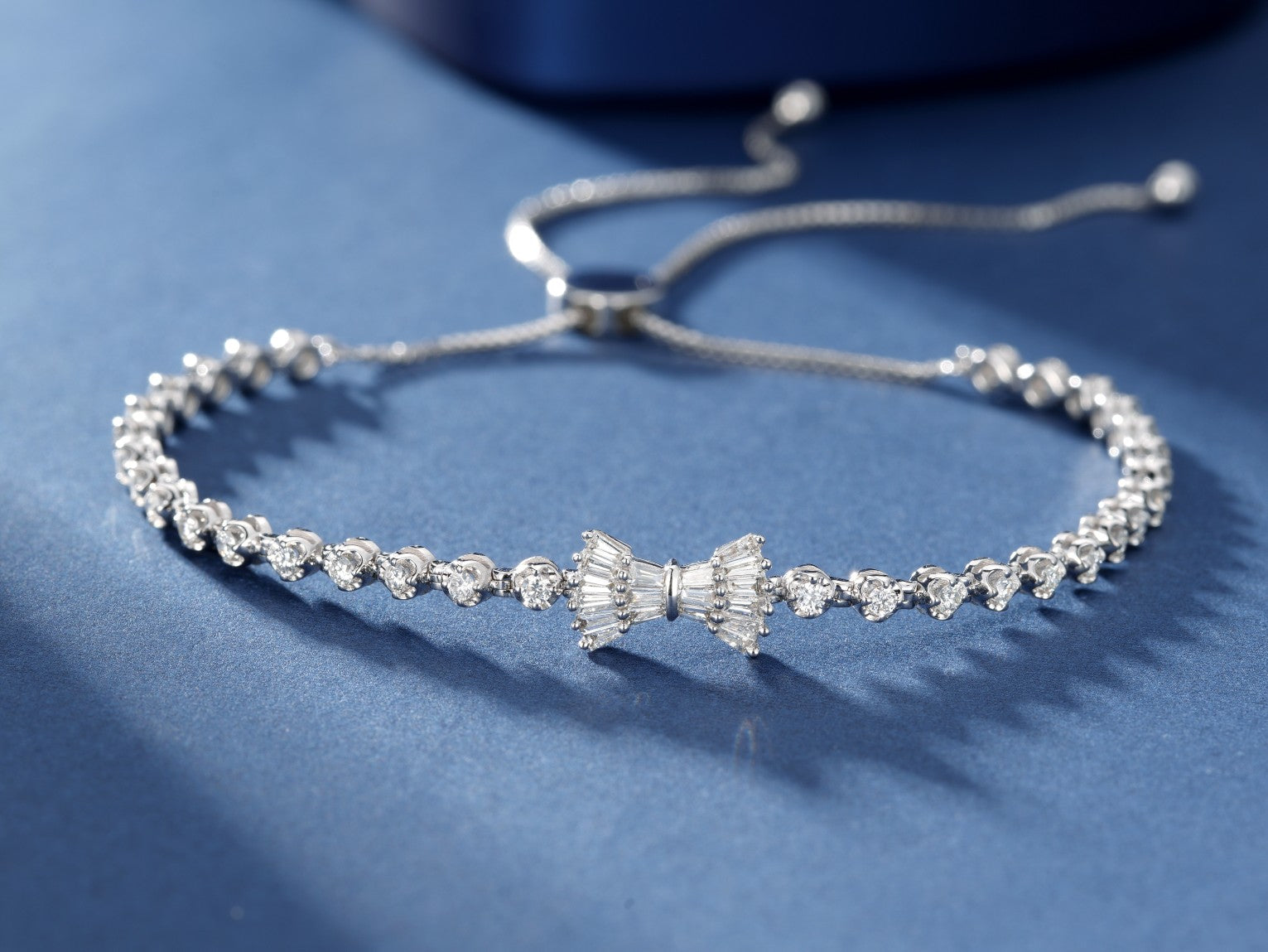 18K Diamond Bowknot Bracelet - Luxury Jewelry Collection - White Diamond Bracelet