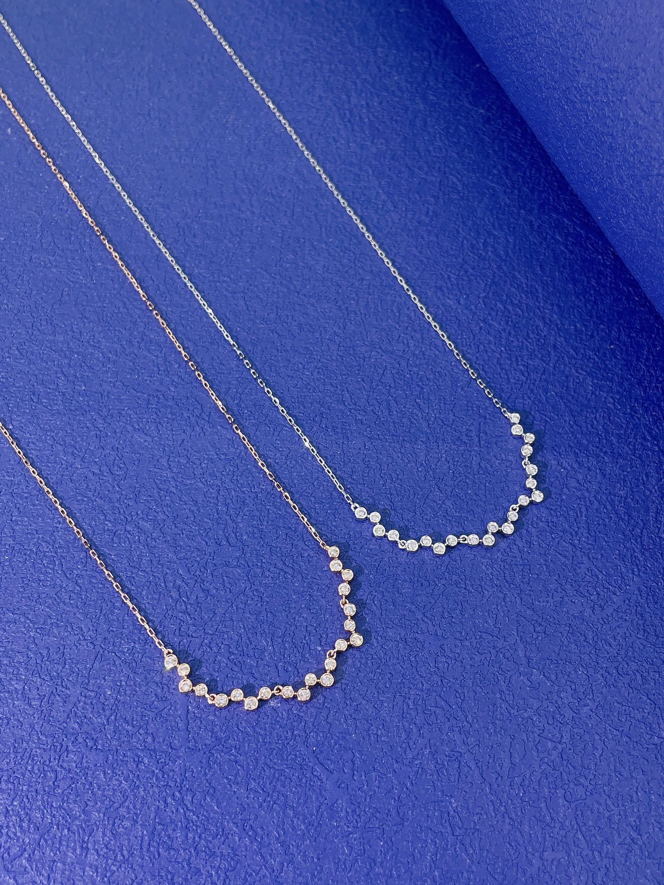 18K Diamond Delicate Starry Sky Necklace - White Diamond Necklace