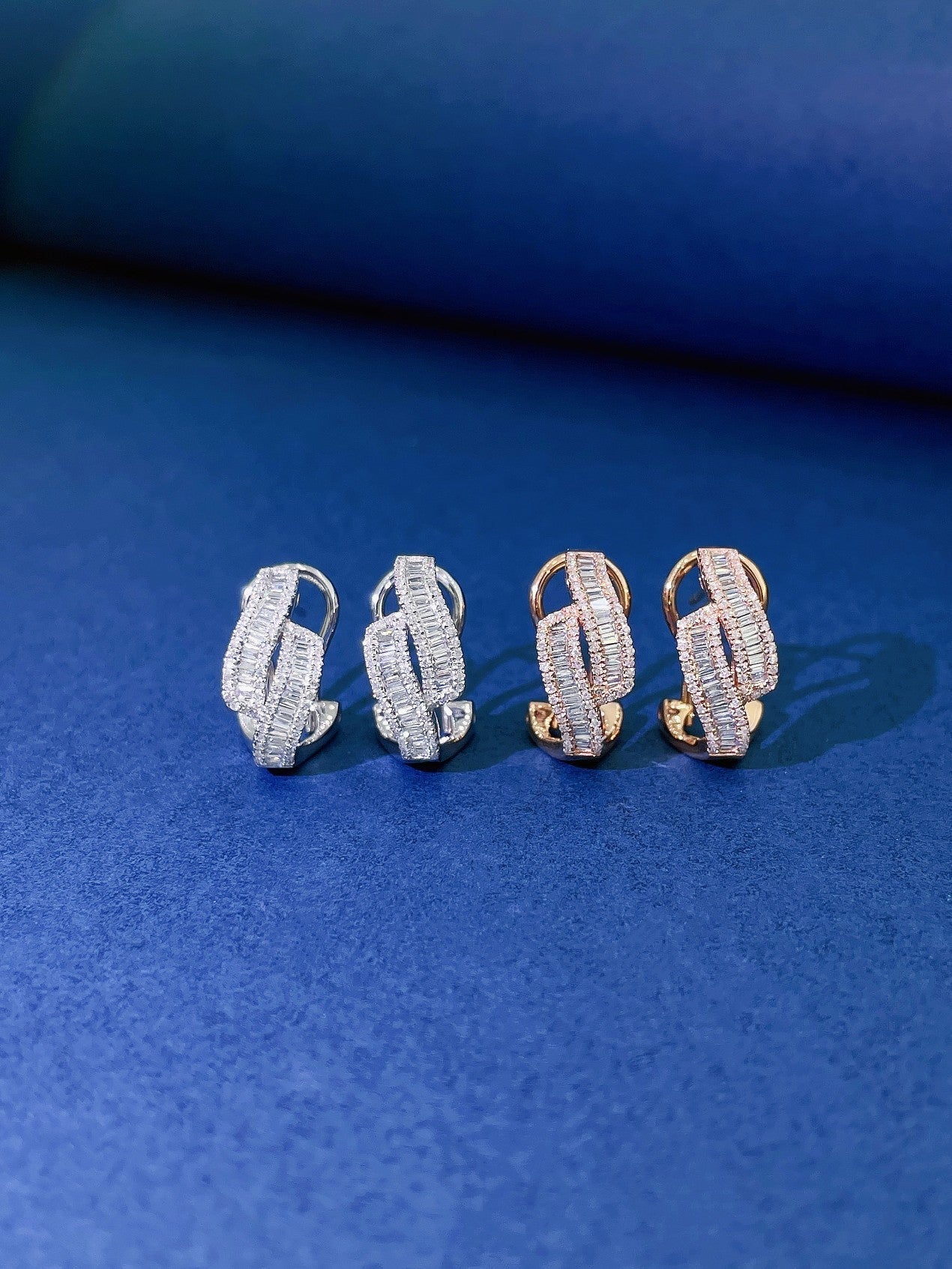 18K Diamond Double Arrow Earrings – Luxurious Jewelry Piece Jeweler.Jewelry