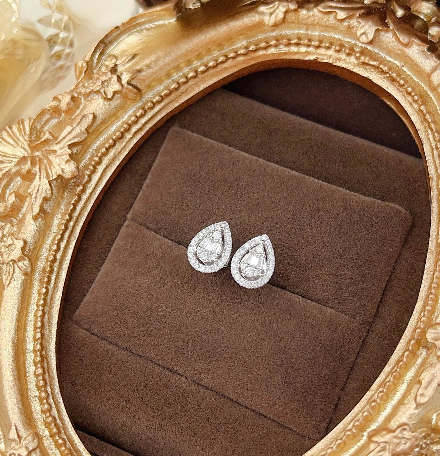 18K Diamond Drop Earrings – ED041 - Jeweler.Jewelry