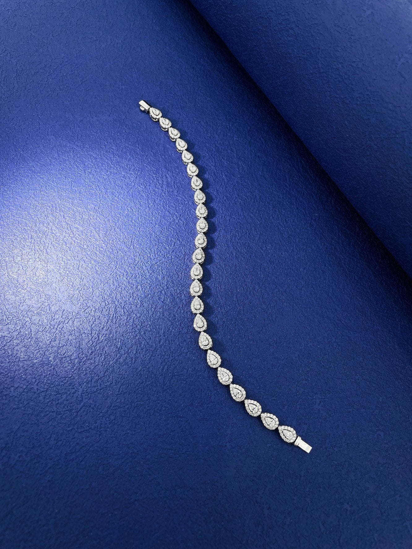 18K Diamond Drop Pendant Jewelry Collection - White Diamond Bracelet