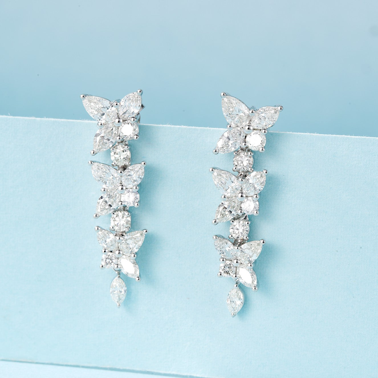 18K Diamond Irregular Marquise Earrings - Luxurious Jewelry Piece Jeweler.Jewelry