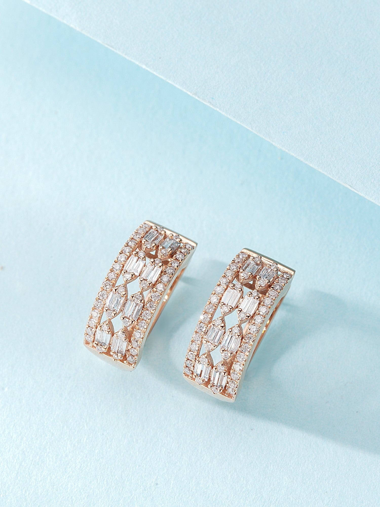 18K Diamond Marquise Earrings with Secure Clip-On Back | Luxurious Jewelry Jeweler.Jewelry