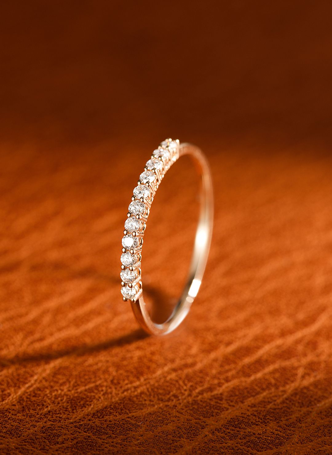 18K Diamond Pavé Ring - Elegant Jewelry Piece - White Diamond Ring