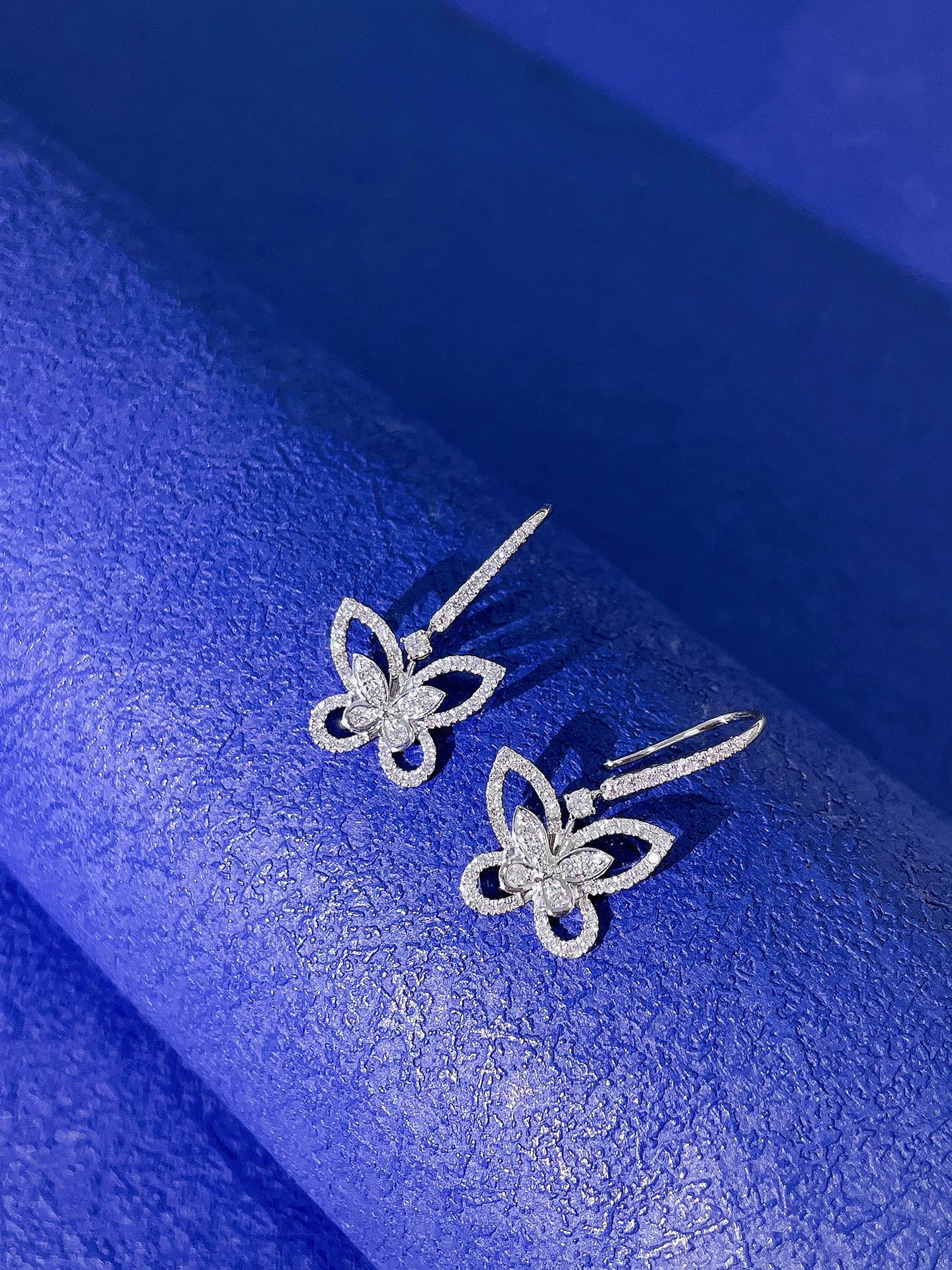 18K Diamond Phantom Butterfly Earrings - Luxury Jewelry Jeweler.Jewelry