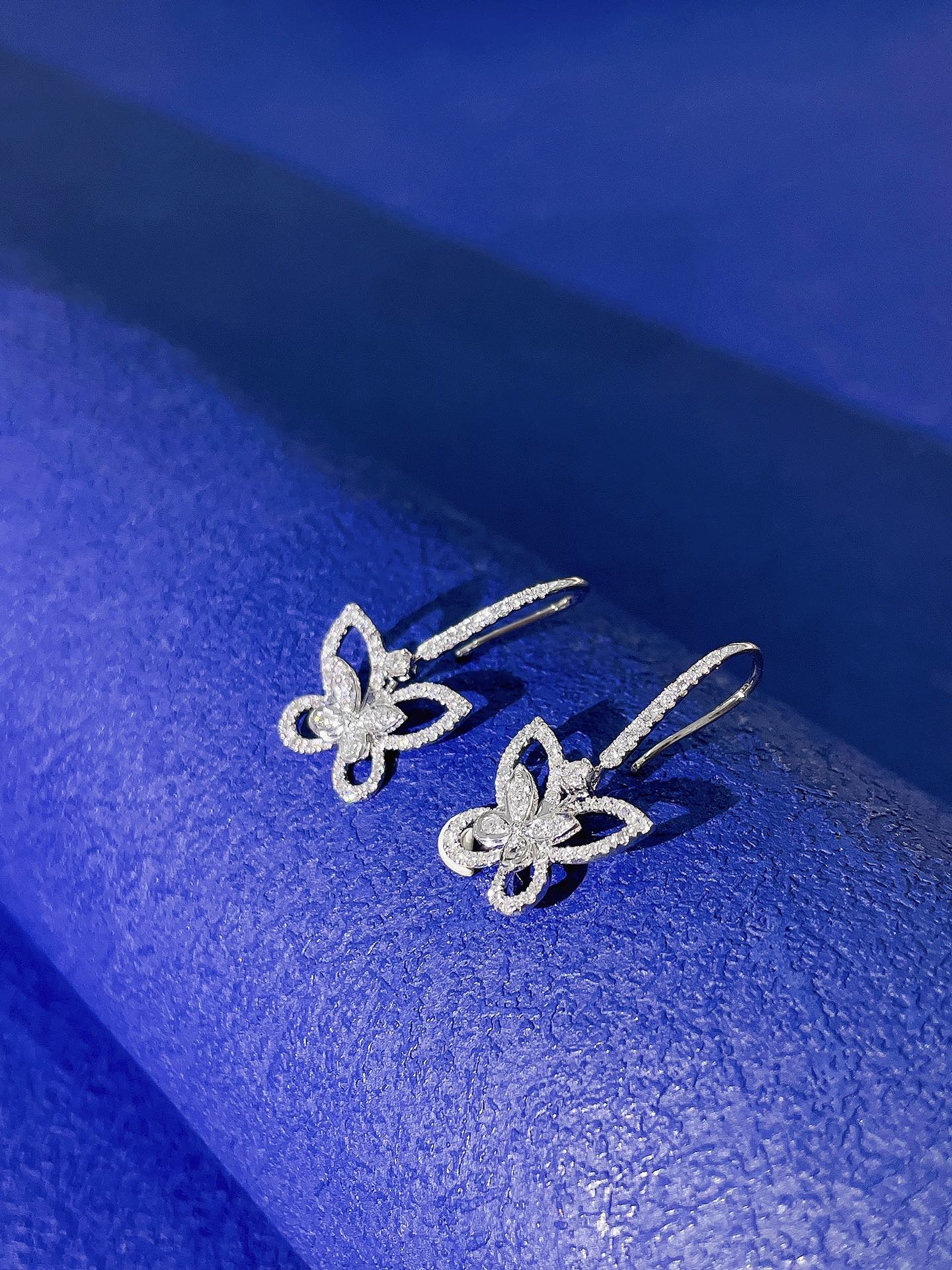 18K Diamond Phantom Butterfly Earrings - Luxury Jewelry Jeweler.Jewelry