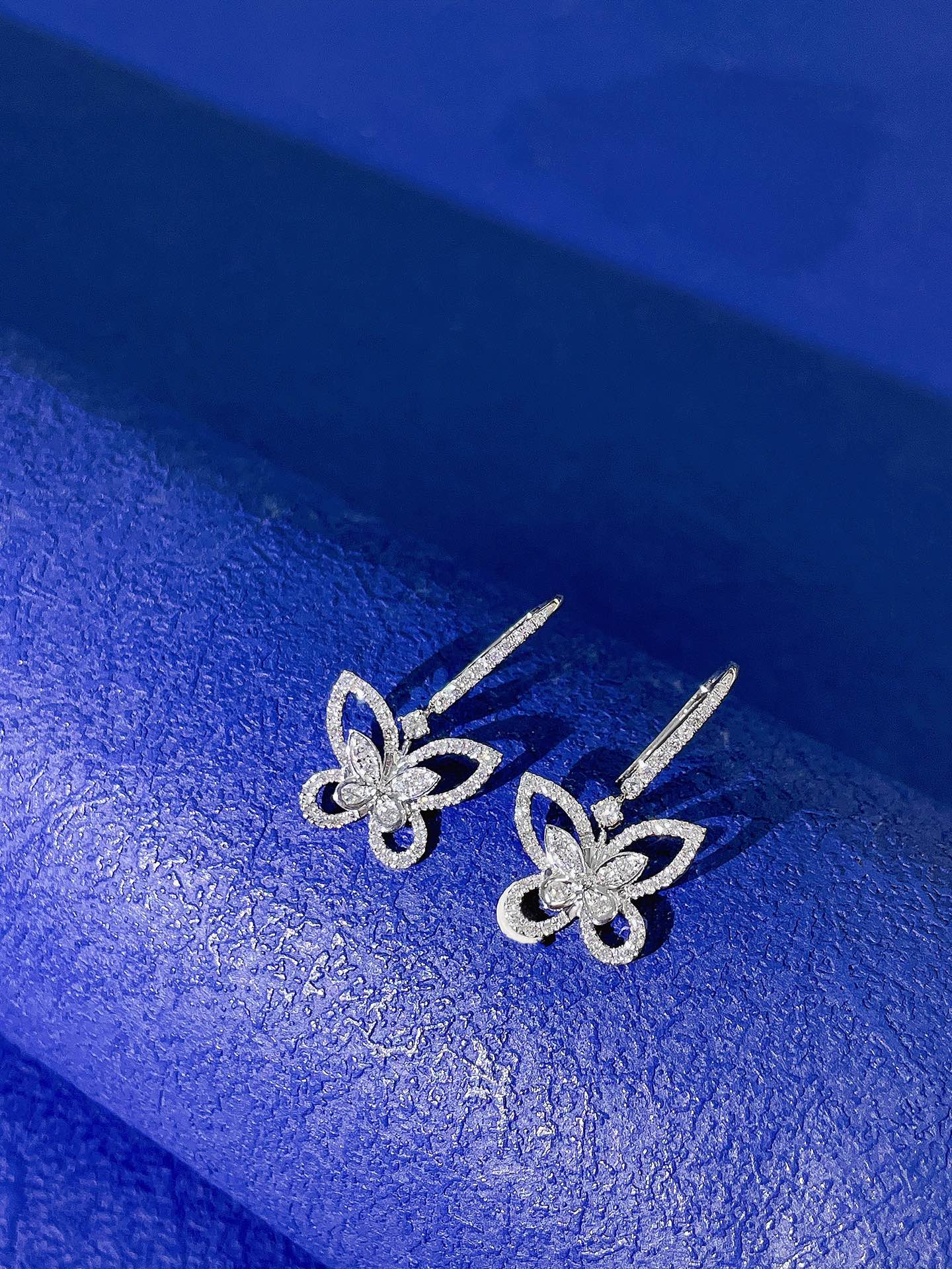 18K Diamond Phantom Butterfly Earrings - Luxury Jewelry Jeweler.Jewelry