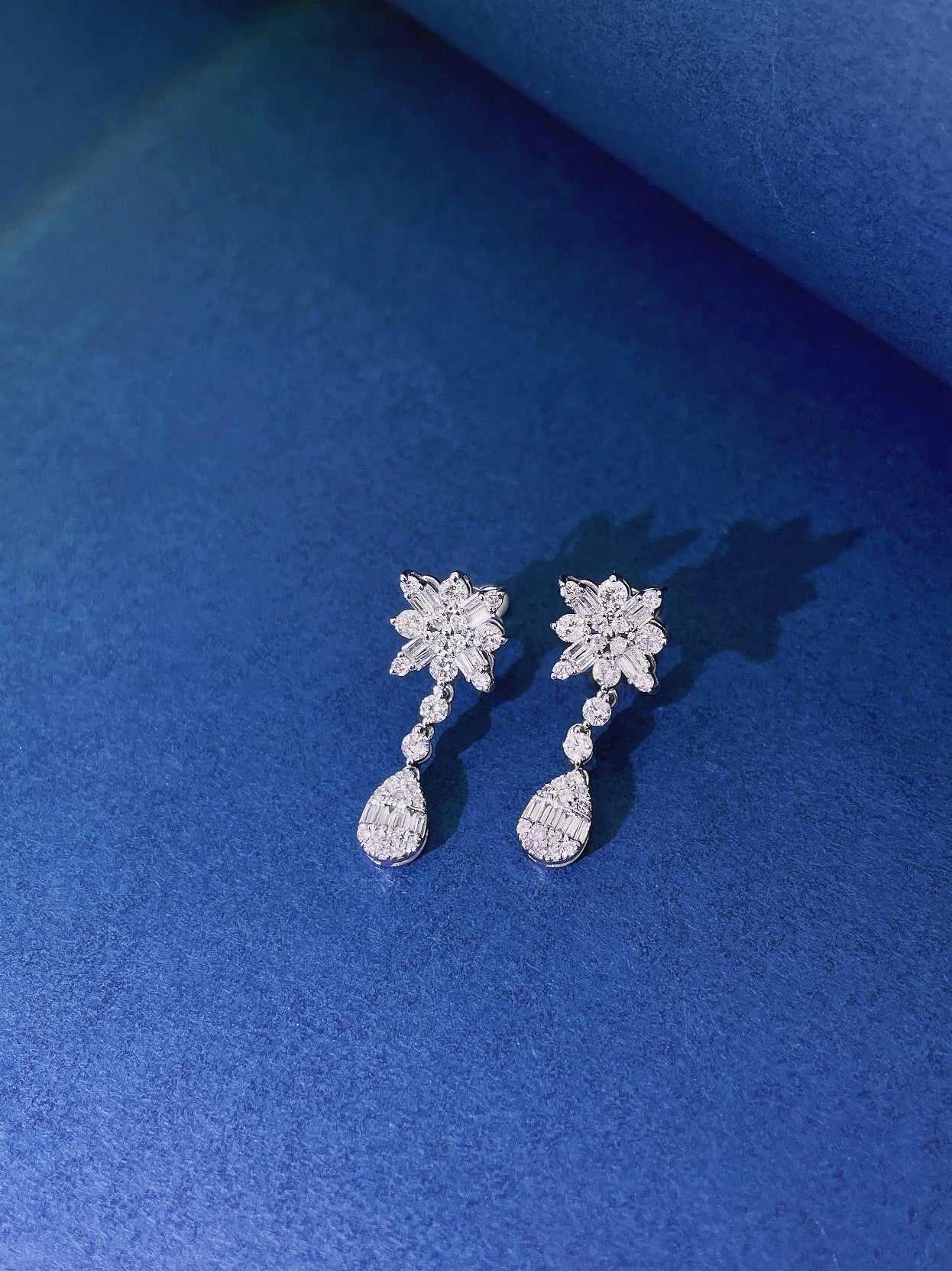 18K Diamond Snowflake Earrings - A Dazzling Jewelry Piece Jeweler.Jewelry