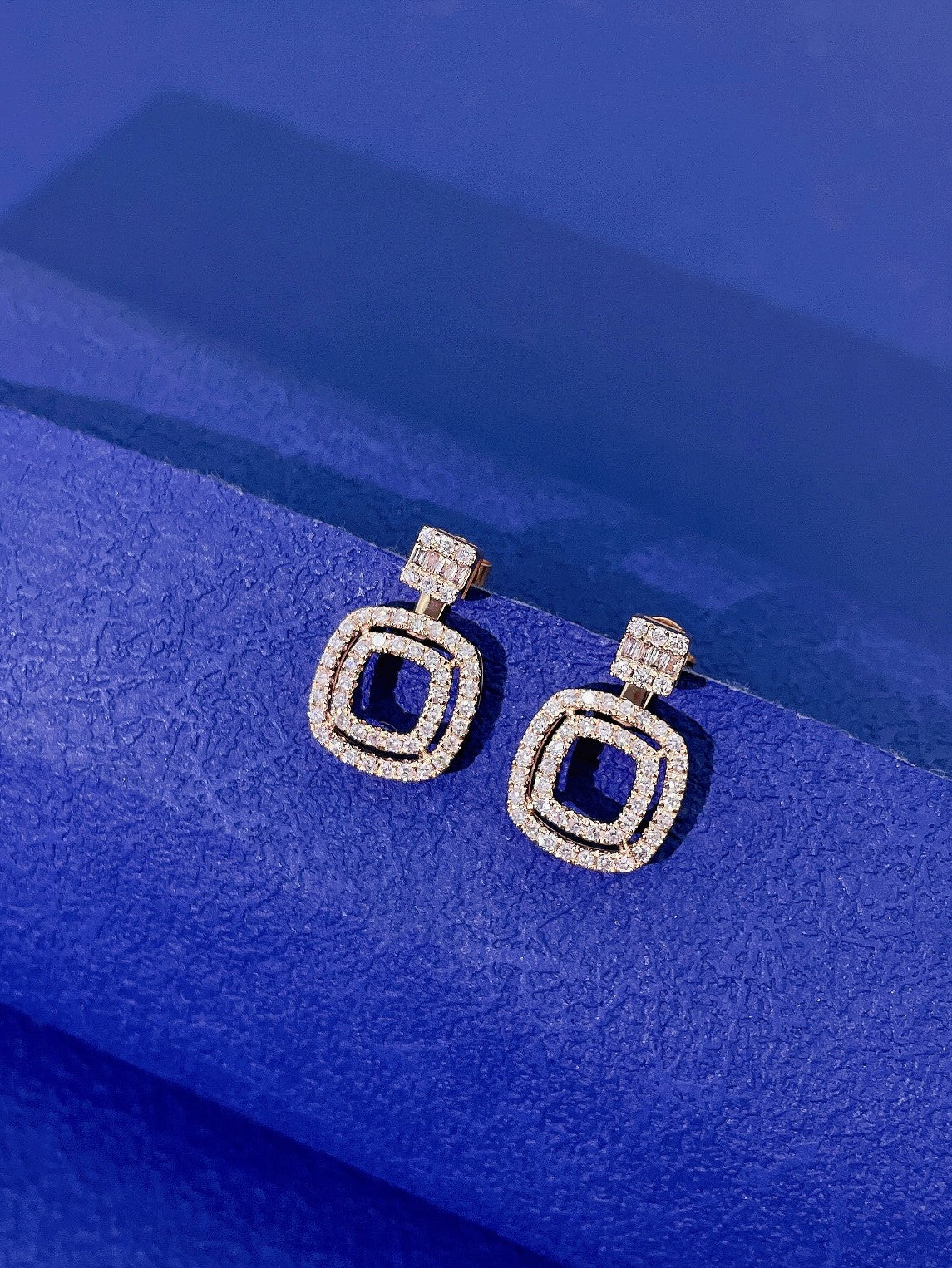 18K Diamond Square Sugar Triple-Wear Earrings - Jeweler.Jewelry