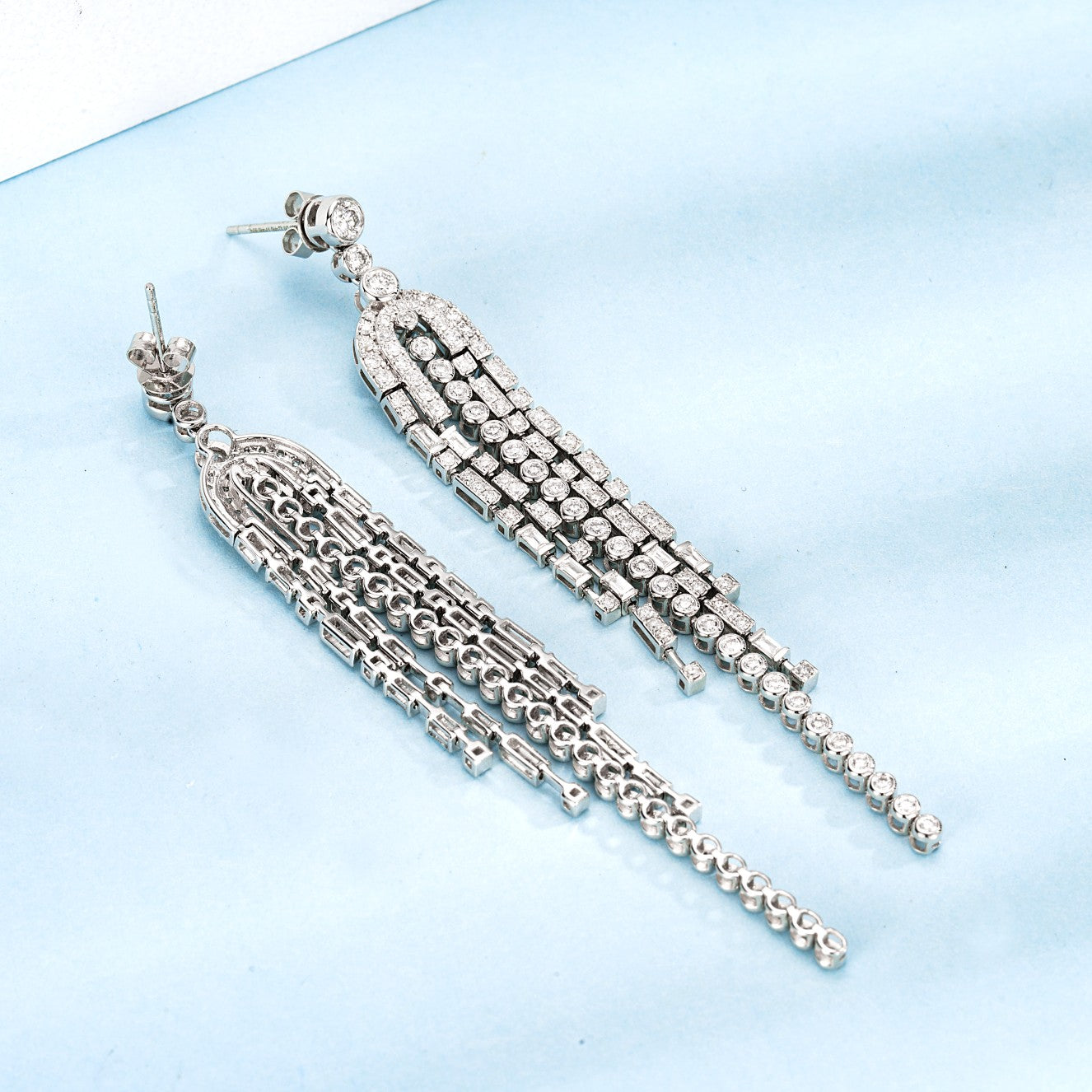 18K Diamond Tassel Earrings - Luxurious Jewelry Piece Jeweler.Jewelry