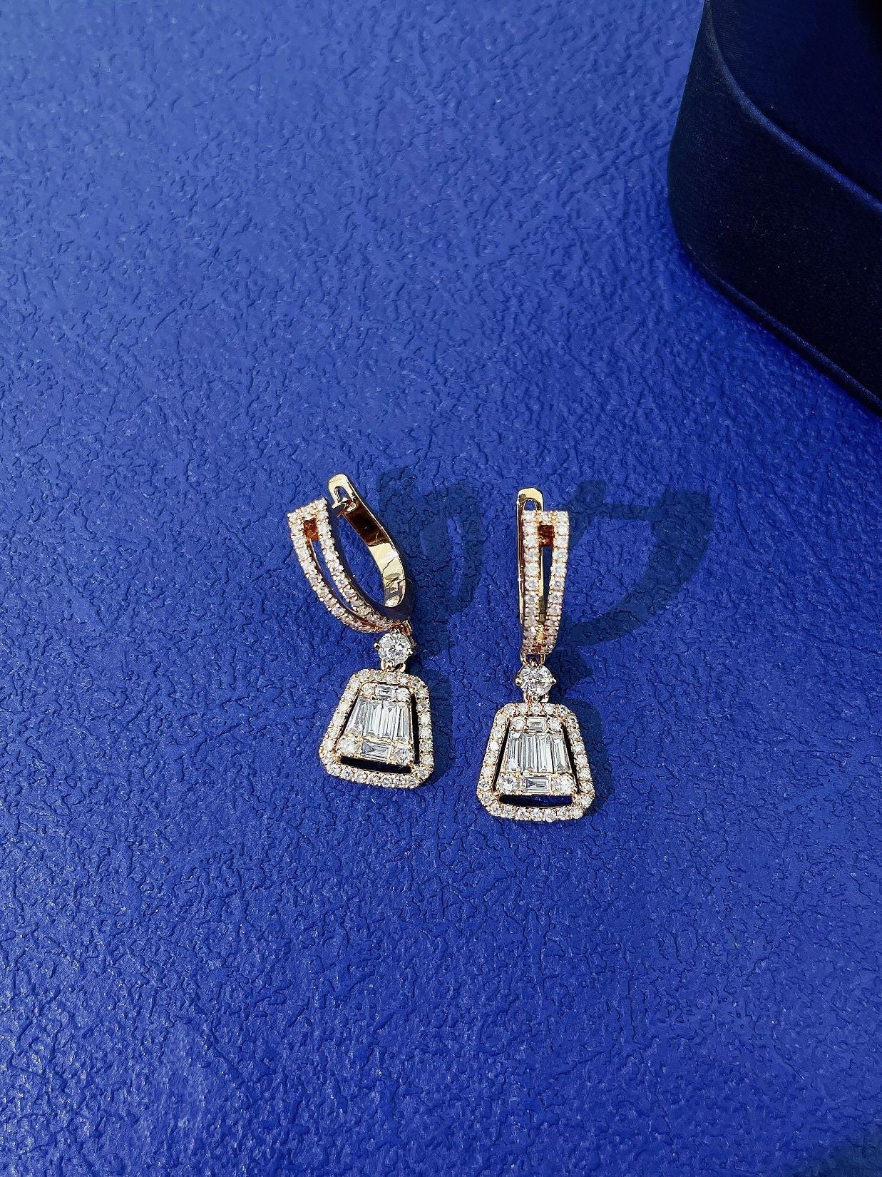 18K Diamond Trapezoid Earrings - Luxury Jewelry Piece Jeweler.Jewelry