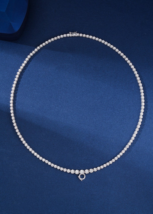 18K Diamond Universal Clasp Necklace - Luxury Jewelry - White Diamond Chain