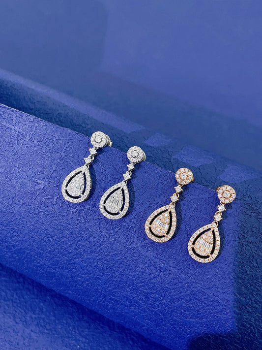 18K Diamond Waterdrop Earrings - Luxurious Jewelry Piece Jeweler.Jewelry