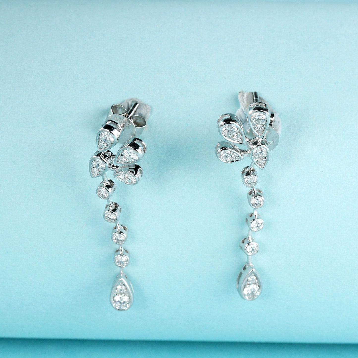 18K Diamond Waterdrop Peacock Bubble Earrings - Luxurious Jewelry Jeweler.Jewelry