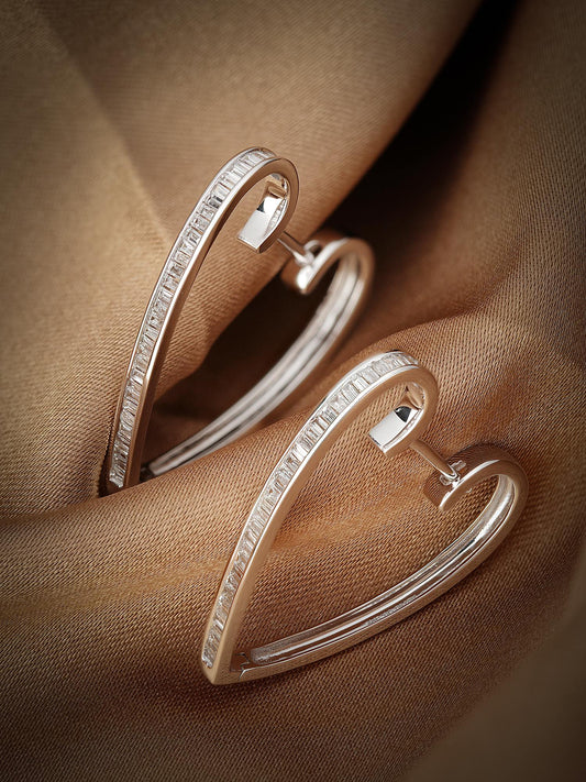 18K Heart-Shaped Hollow Ear Clips Jewelry Jeweler.Jewelry