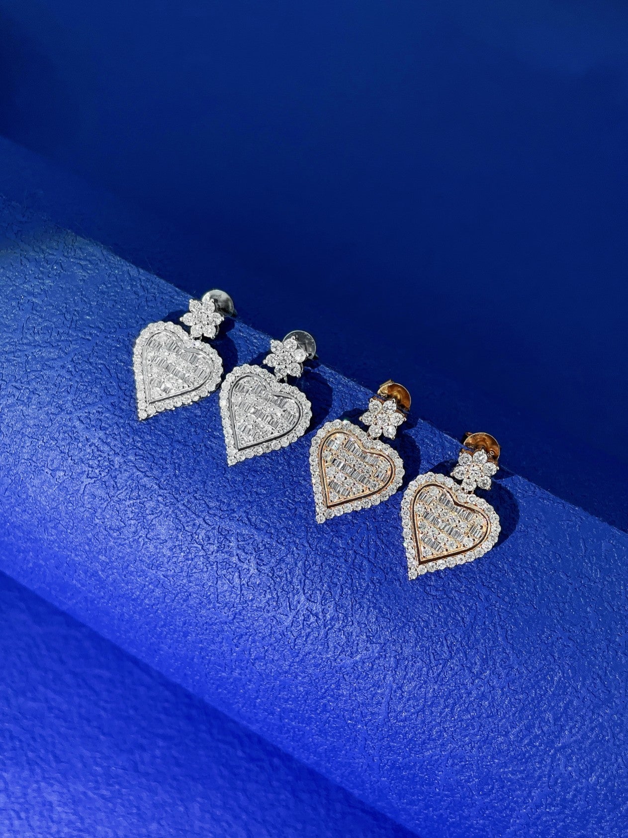 18K Heart-Shaped Pavé Diamond Earrings - Jeweler.Jewelry