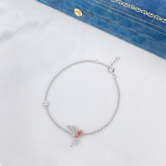 18K Pink Diamond Bee Bracelet - Luxurious Jewelry Piece - Pink Diamond Bracelet