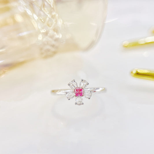 18K Pink Diamond Cushion Cut Rose Gold Ring | Luxury Jewelry - Pink Diamond Ring