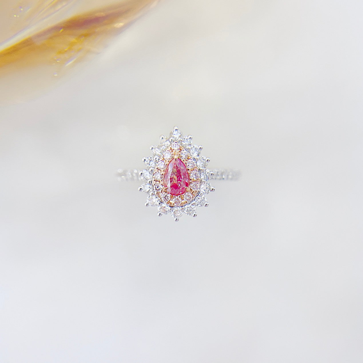 18K Pink Diamond Pendant with Detachable Design - Premium Jewelry - Pink Diamond Ring