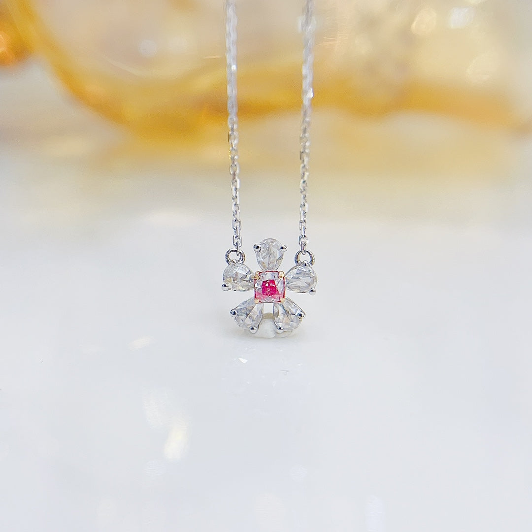 18K Pink Diamond Rose Flower Jewelry Set – A Romantic Choice - Pink Diamond Set System