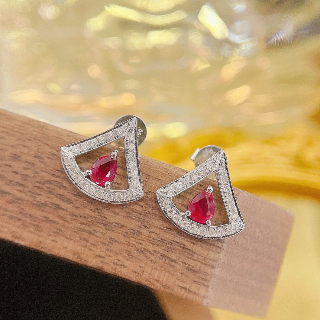 18K Rose Gold Ruby Drop Earrings – ED030-C Jeweler.Jewelry