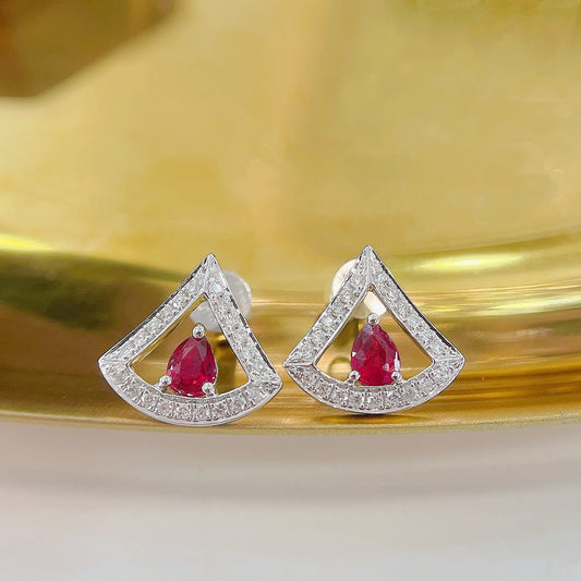 18K Rose Gold Ruby Drop Earrings – ED030-C Jeweler.Jewelry