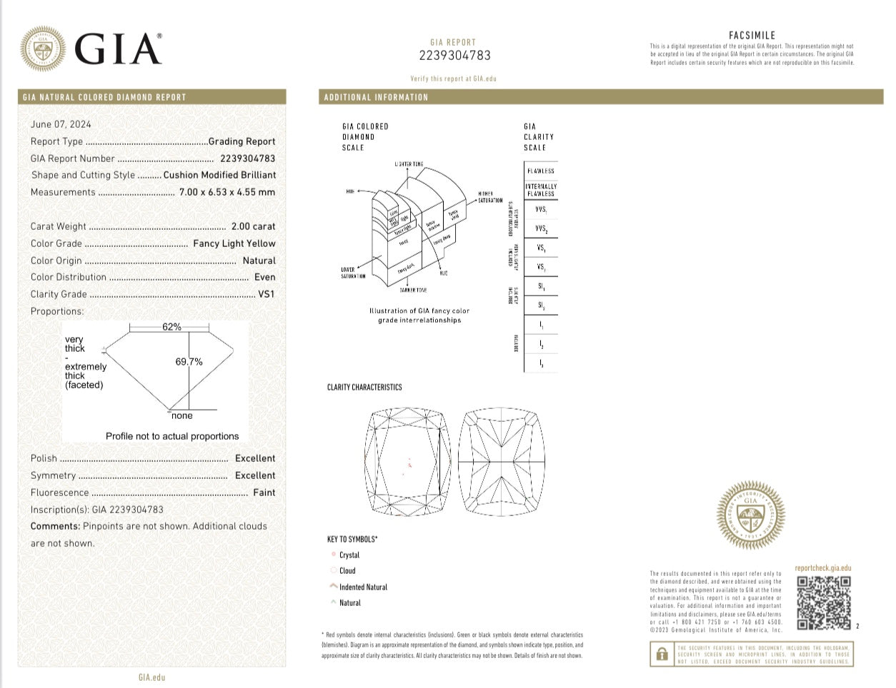 18K Yellow Gold Diamond GIA Cushion Cut Double-Tier Ring - GIA Yellow Diamond Ring