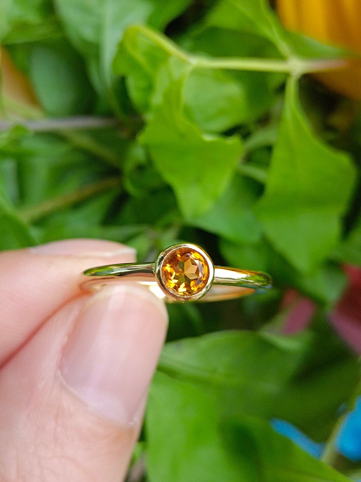 Radiant Natural Caramel Citrine Sweet Bubble Ring - Jewelry for Prosperity and Wisdom