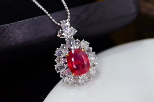 Unheated Pigeon's Blood Red Ruby Pendant - Premium Jewelry Piece