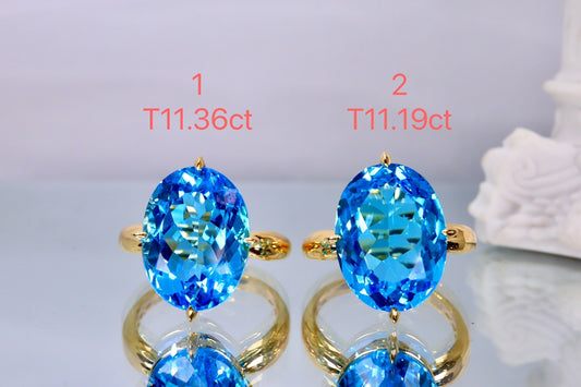 Exquisite Swiss Blue Topaz Ring - A Must-Have Jewelry Piece