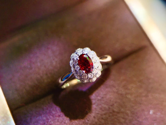 Elegant Pigeon Blood Ruby Ring - High-Quality Jewelry