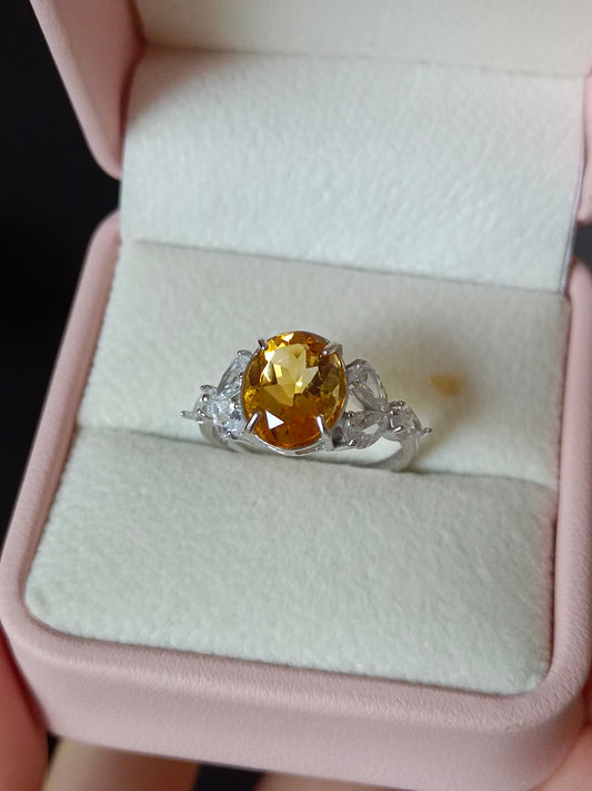 Genuine Yellow Citrine Ring - Elegant Jewelry for Every Occasion