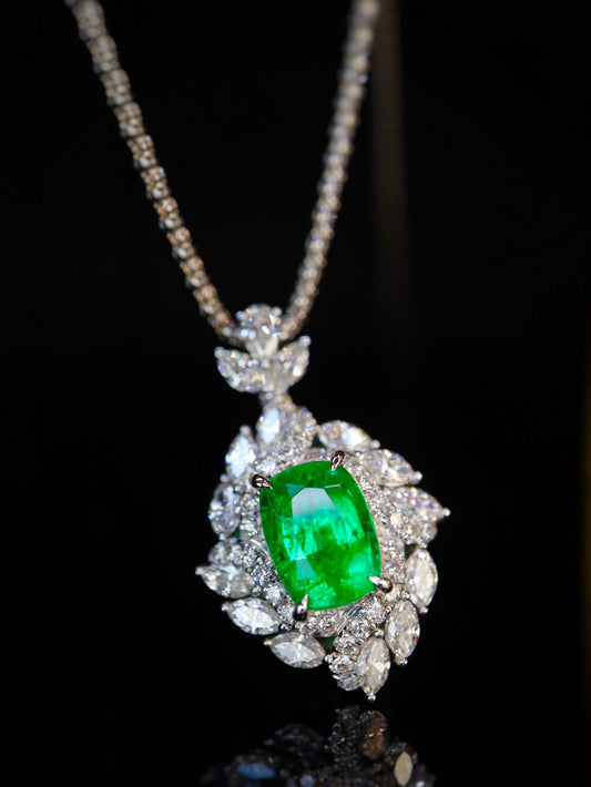 Emerald Pendant Jewelry: Afghan Panjshir 2.05ct High-Quality Gem