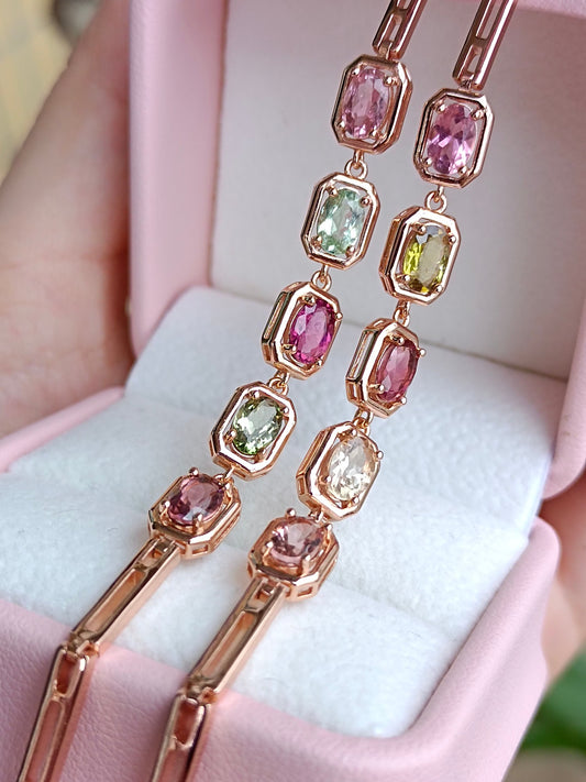 Natural Candy Tourmaline Bracelet - A Jewelry Piece of Dreamy Romance