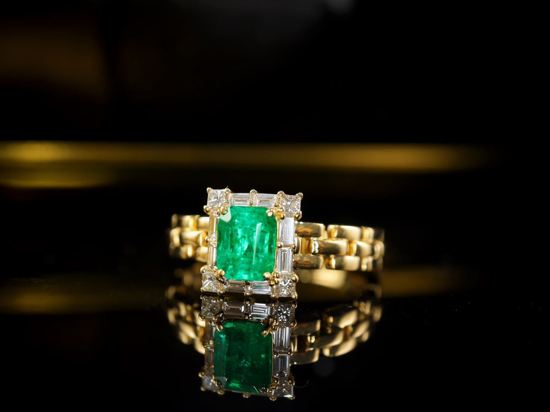 Vintage stijl Panjshir Emerald Ring - een uniek sieraad