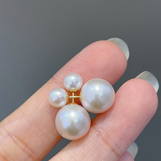 Elegant Dior-Style Earrings with Freshwater Pearls - A Must-Have Jewelry