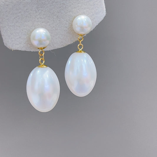 Elegant 18K Gold Jewelry with Natural Freshwater Pearls