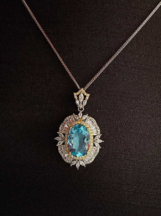 Exquisite Natural Topaz Jewelry Pendant - A Symbol of Love and Hope