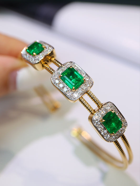 Elegant Panjshir Emerald Bracelet - Premium Jewelry Collection