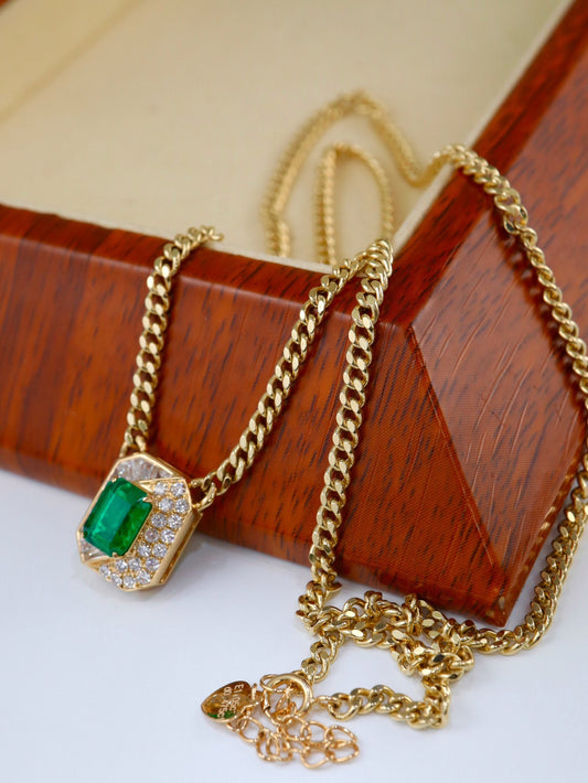 Emerald Cuban Necklace - High-End Jewelry Piece