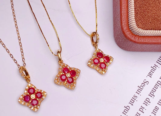 Must-Have Classic 18K Gold Ruby Pendant for Every Woman's Jewelry Box