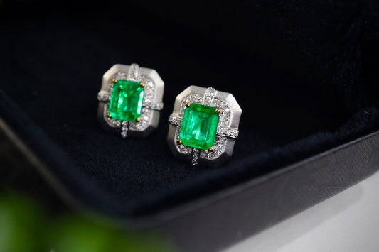 Panjshir Emerald Earrings - Daily Wear Green Jewelry