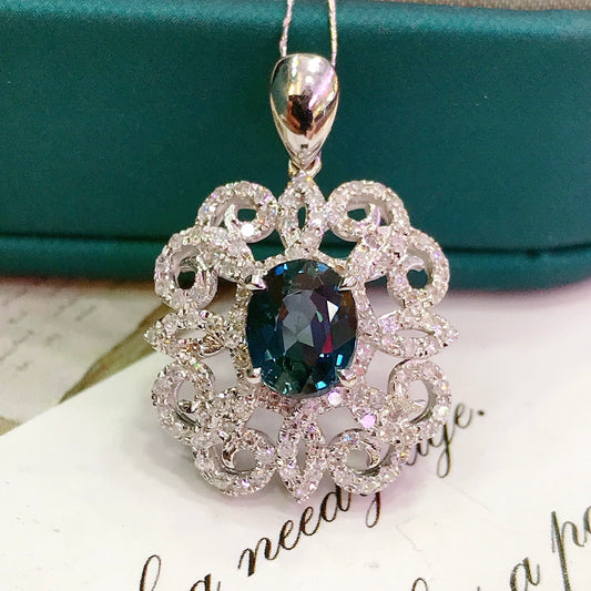 Unique Chinese Style Sapphire Pendant - A Rare Jewelry Find