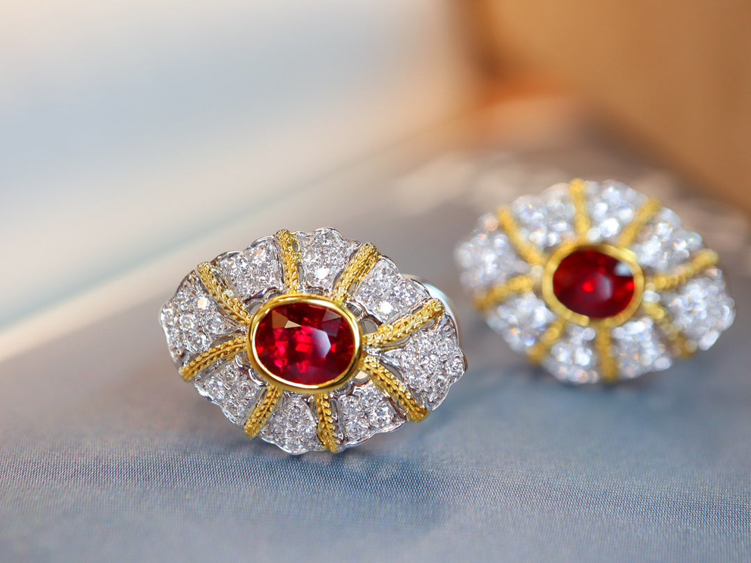 Buccellati-Style Ruby Ear Clips Jewelry: A Century of Classic Elegance