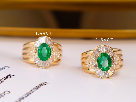 Emerald Green Jewelry Marvel: A Grandeur Ring for the Bold