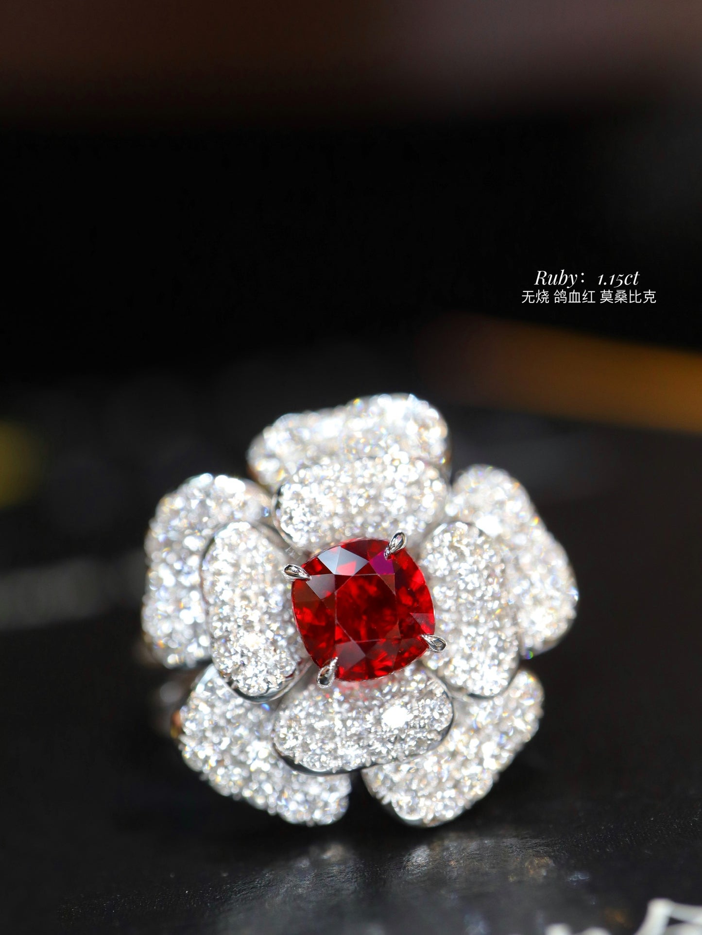 Pigeon's Blood Ruby Ring - Luxurious Glassy Red Gemstone Jewelry