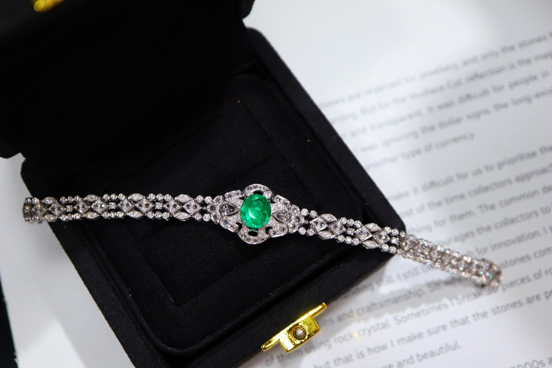 Panjshir Emerald Bracelet - Luxurious Green Jewelry Gem